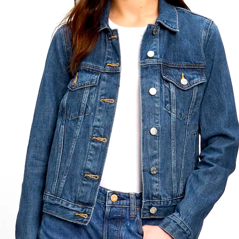 Jean jacket Gap XS “1969” non stretch denim indigo wash